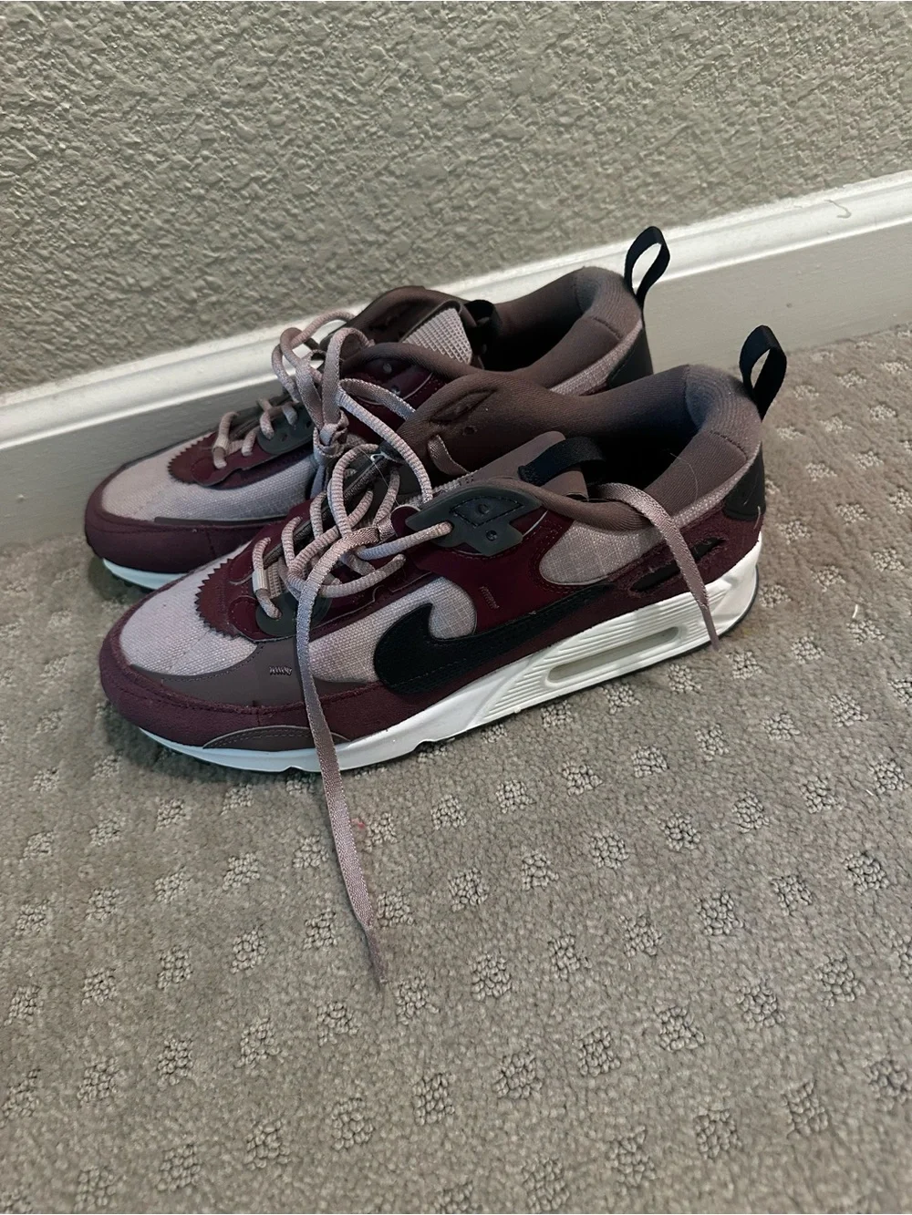 Women’s  Burgundy and Gray Athletic Sneakers